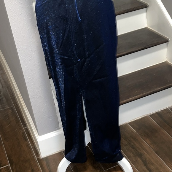 Blondie and Me Evening Royal Blue ￼ 
iridescent Gown. Spaghetti straps 11-12 - Picture 7 of 16